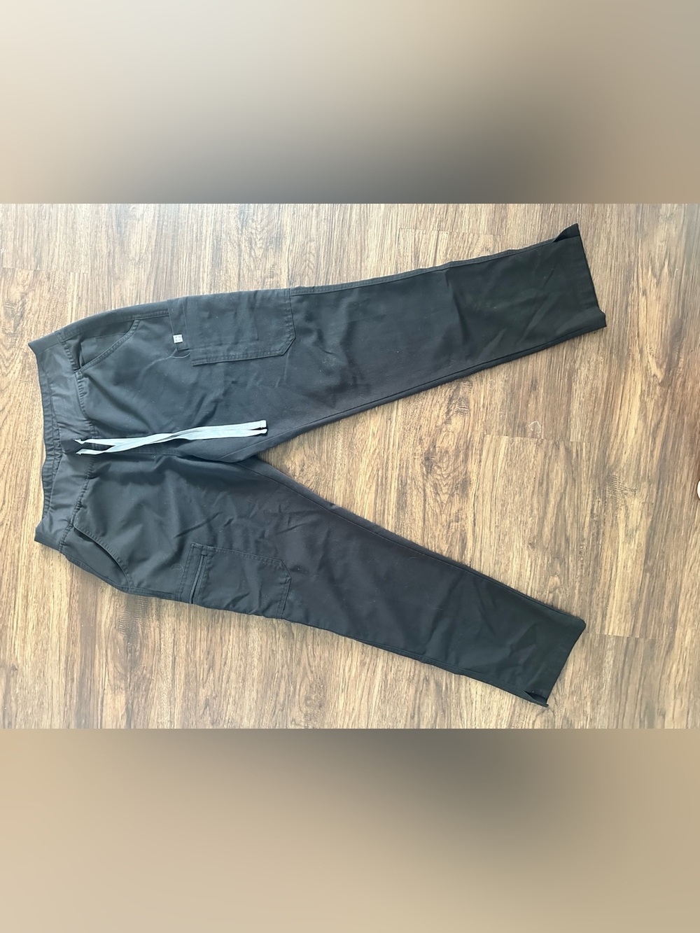 Figs Black Women's Drawstring Cargo Joggers